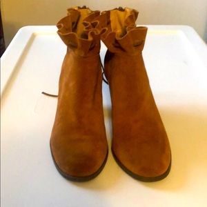 Crown and Ivy suede bootie. Worn once.